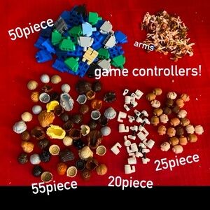 Lego Figurines Hair, Video Game Controller/Console, Mug, Faces, Body Assorted